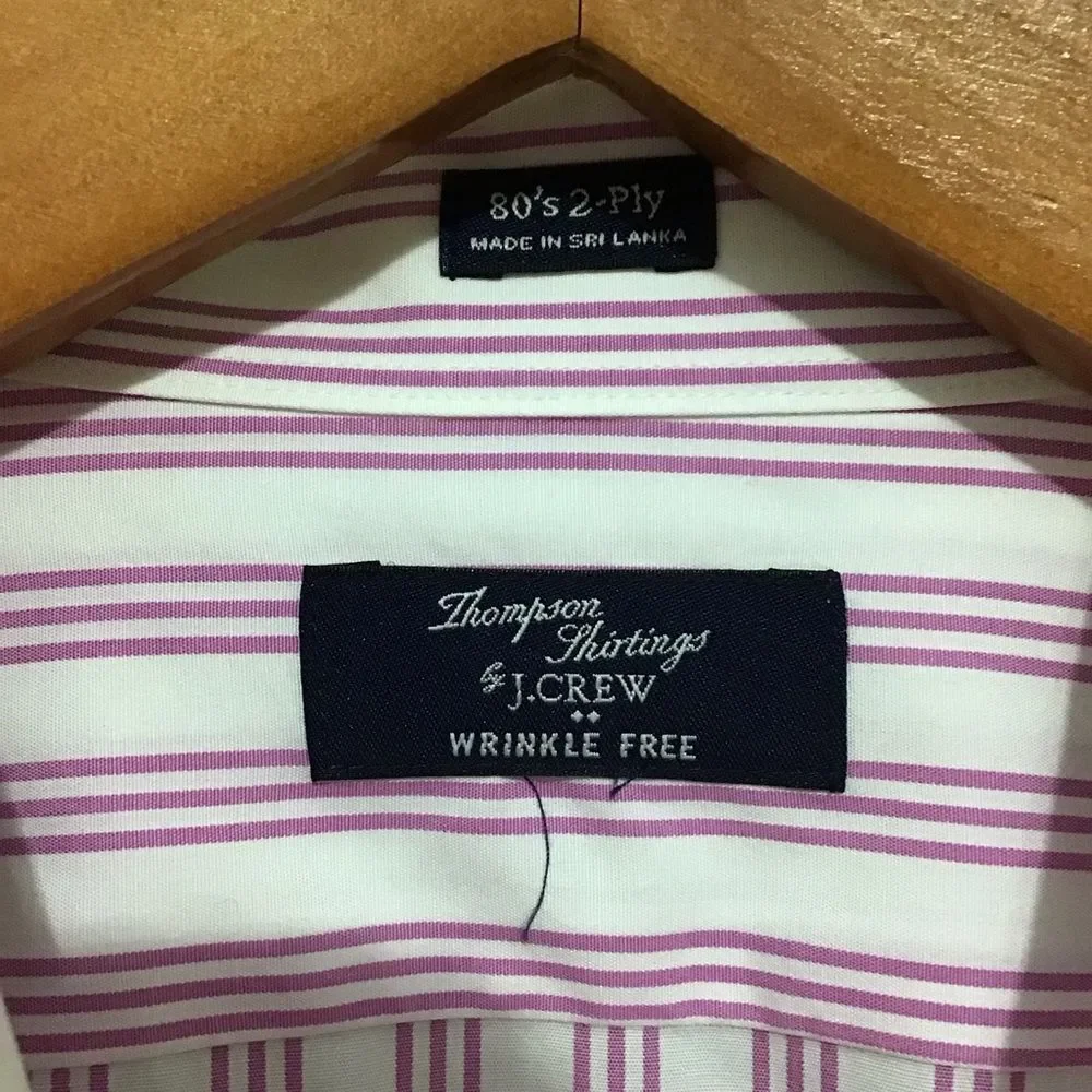 Thompson Shirtings‎ J. Crew Wrinkle Free 80’s 2-Ply Shirt L 16-16.5